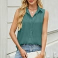 thumbnail image 5 of Womens Tank Tops 2025 Loose Fit Casual V Neck Shirts Flowy Sleeveless Summer Tops Green L, 5 of 7