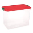thumbnail image 2 of Homz 112 Qt Latching Holiday Storage Container Tote Box, Clear (2 Pack), 2 of 8
