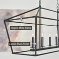 thumbnail image 2 of Kira Home Burke 40" 5-Light Large Modern Lantern Island Light, Adjustable Height, Black Finish, 2 of 7