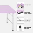 thumbnail image 3 of Outdoor Dining Table 4ft Light Purple Portable Folding Table Indoor&Outdoor Maximum Weight 135KG Foldable Table for Camping,Outdoor Coffee Table, 3 of 7