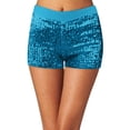thumbnail image 1 of Shorts à Sequins pour Femmes, Hot Pants Disco, Mini Short Jazz Brillant, Extensible, Danse, 1 of 5
