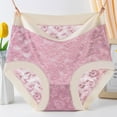 thumbnail image 2 of Annhoo Cotton Underwear for Women Floral Lace High Waisted Seamless Panties Soft Elastic No Show Comfy Underpants, 2 of 8