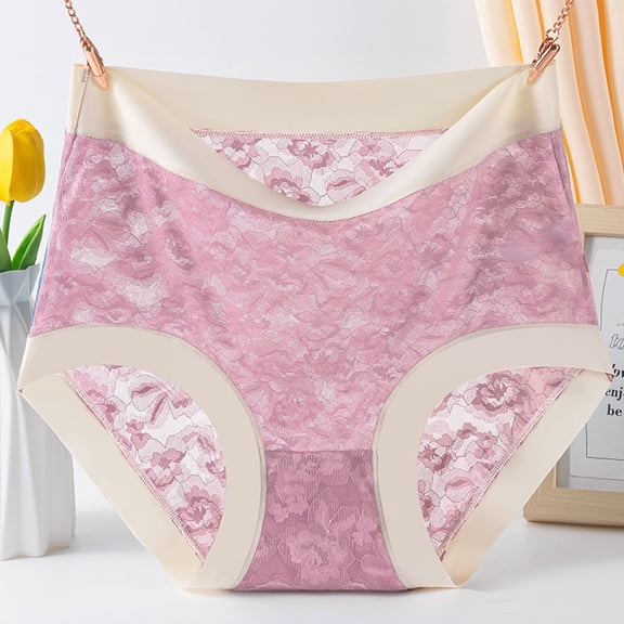No-Slip Panties for Women Silky Breathable Soft Cotton Womens Briefs High Waist Moisture Wicking Comfortable Yoga Panties Plus Size Daily Casual Undergarment