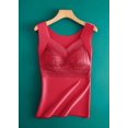 thumbnail image 1 of Chaleco térmico de terciopelo con encaje lijado de doble cara, base de copa fija de una pieza para mujer, ropa interior térmica sin costuras engrosada, 1 of 6