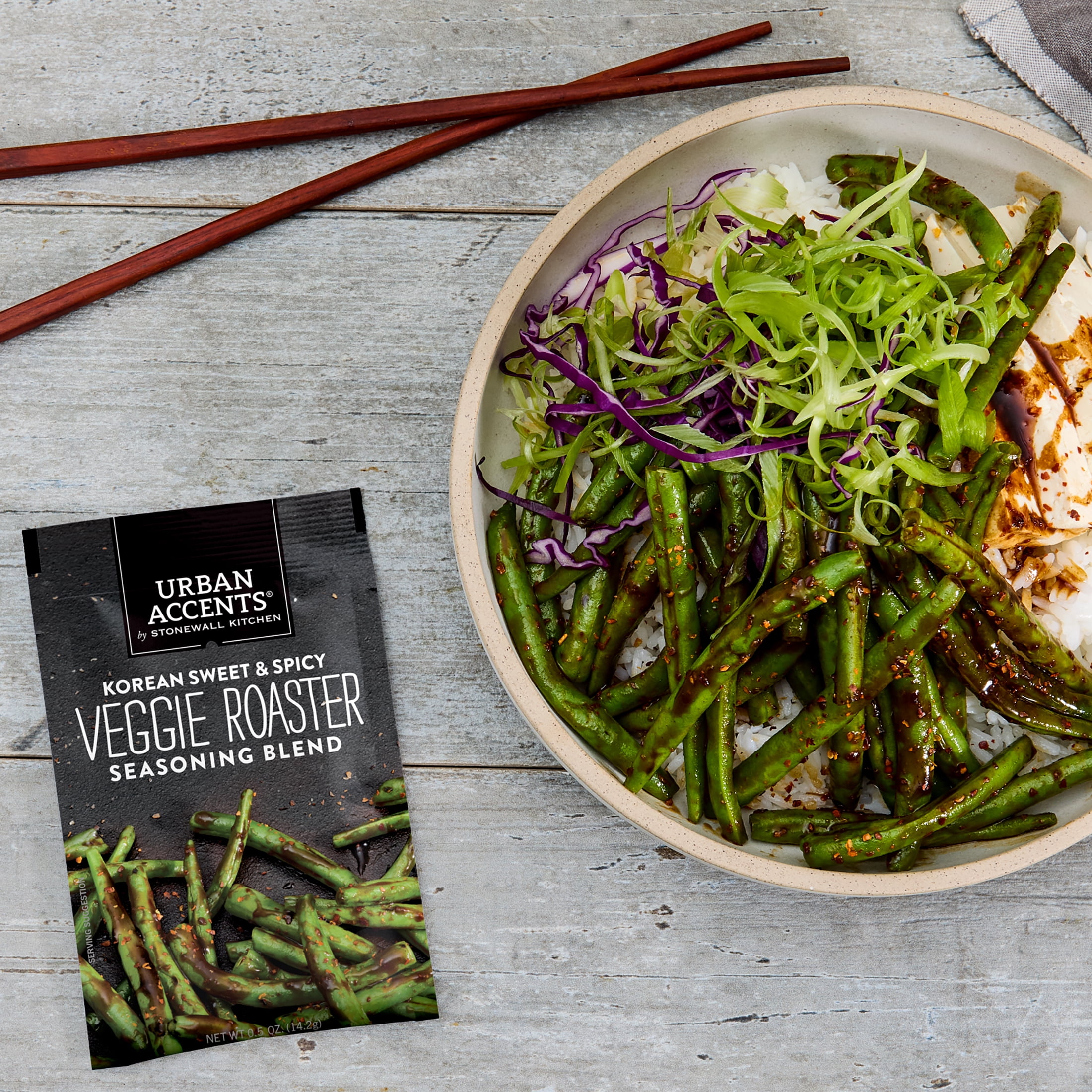 (12 pack) Urban Accents Korean Sweet & Spicy Veggie Roaster Seasoning Blend, 0.5 oz. Pouch