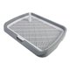 thumbnail image 4 of Caja de arena para inodoro para perros que mantiene las patas y los suelos limpios para interiores con entrada abierta para perros pequeños y Gris oscuro, 4 of 8