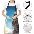 thumbnail image 6 of Picia Blue Sky Winged Cat Waterproof Apron for Unisex Adult - Adjustable Bib Apron with Pockets, Ideal for Cooking, Gardening, Painting, and Household Chores, 6 of 9
