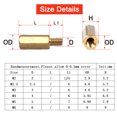 thumbnail image 4 of M2 M2.5 M3 M4 M5 Hex Brass Male Female Standoff Board Rack Stud Hexagon Threaded Pillar PCB Column Motherboard Spacer Bolt Screw, 4 of 4