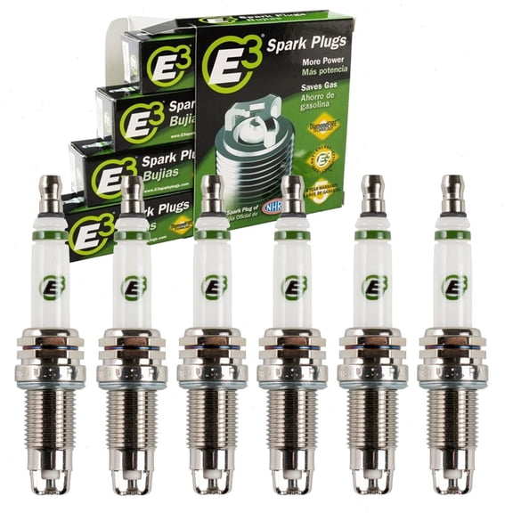 6 pc E3 Spark Plugs compatible with Chrysler Town & Country 4.0L V6 2008-2010