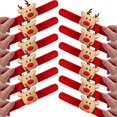 thumbnail image 1 of 12 pulseras navideñas con bofetadas, pulseras navideñas con bofetadas, pulseras a presión para regalo de fiesta infantil, 1 of 5