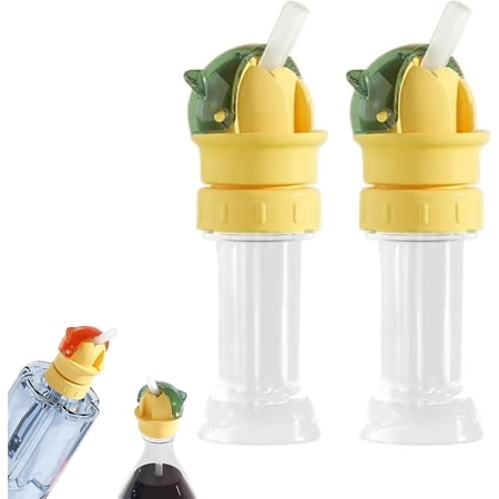 Water Bottle Top Adapter Spout Conversion Cap With Straw, 2 In 1 Design Straw Cap Portable, Universal Soda Can Lids