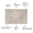 thumbnail image 4 of piso cerámico rocalla 55 x 55 cm café claro tipo piedra caja con 1.49 m2, 4 of 7