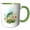 Green/White, variant on 3drose, a Smiling Frog in the Bush, 11oz Magic Transforming Mug