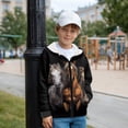 thumbnail image 2 of Uorisanigo Horse Print Girls Boys Hoodie Sweatshirt Casual Long Sleeve Hooded Jacket Soft Warm Sweatshirt Outerwear for Kids Fall Fashion for Sports and Daily Wear, 2 of 8