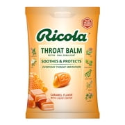 (3 pack) Ricola Throat Balm Caramel Herbal Throat Drops with Pectin, Value Pack, 34 Count