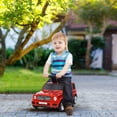 thumbnail image 3 of Gymax 2 in 1 Kid Riding Travel Suitcase Licensed Mercedes Benz Ride on Car Toy Red, 3 of 10