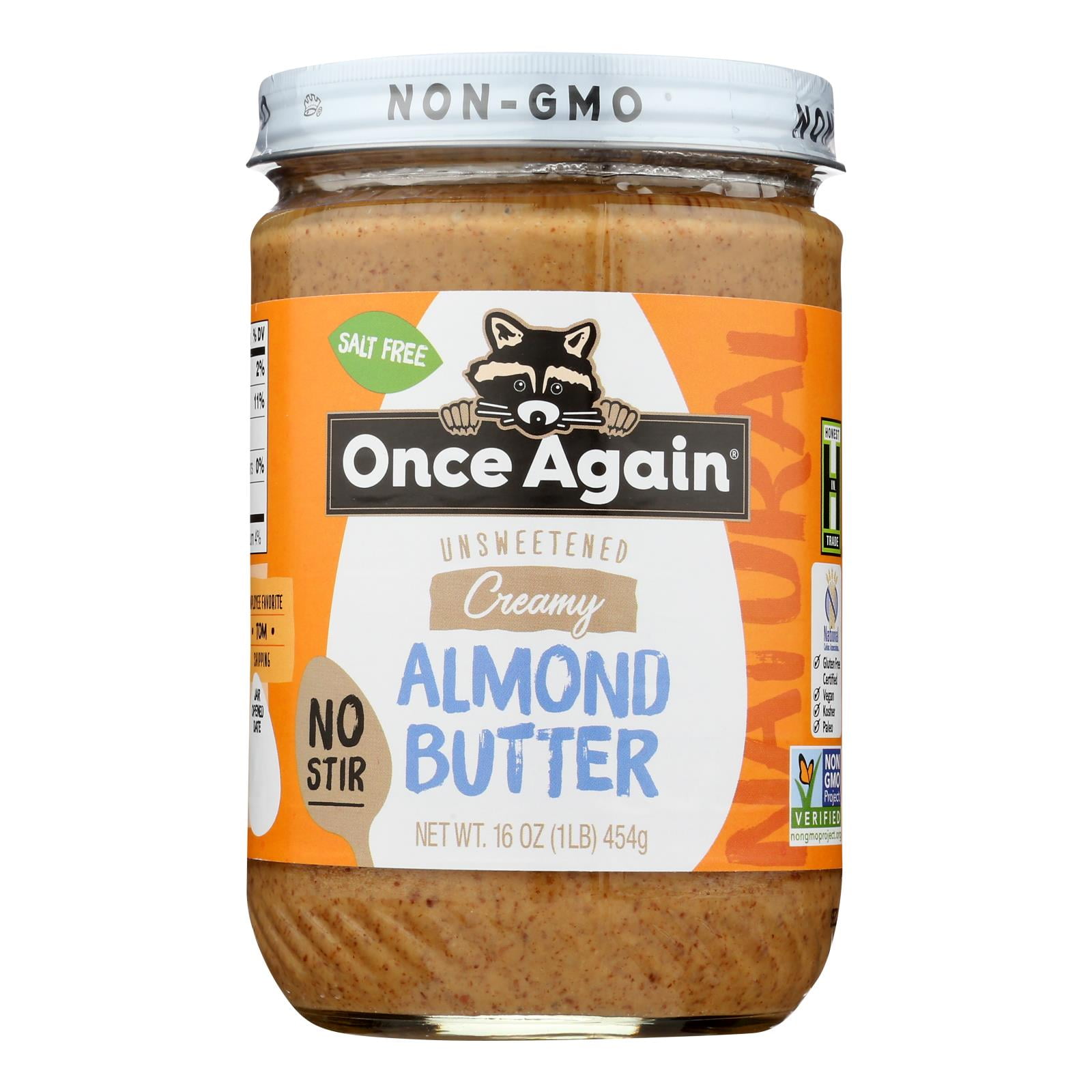 (6 Pack) Once Again Nut Butter Creamy Almond Butter, 16 Oz Walmart