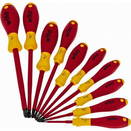 

Wiha 32093 Slotted & Phillips Insulated Screwdriver Set 10 Piece