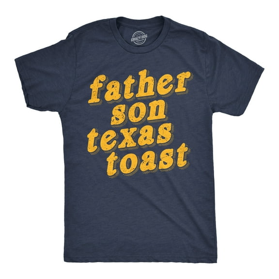 Mens Funny T Shirts Father Son Texas Toast Sarcastic Food Graphic Novelty Tee for Men Graphic Tees
