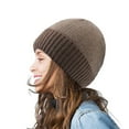 thumbnail image 4 of Women's Knitted Hat Thickened Winter Hat Color Block Melon Skin Hat Teal Hat Mens Soft Lady Hat for Women Fashionable Female Stylish Hats French Bonnets Hat Womens French Made for Girls Artist Mens, 4 of 4
