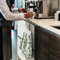 thumbnail image 5 of ZIATUBLE Palm Leaves Kitchen Hanging Towels Soft Hand Towels Loop Fast Drying Kitchen Hand Towels 3 Pieces Set with Hanging Loops Reusable Hanging Hand Towels for Bathroom Elastic Dish Towels, 5 of 7