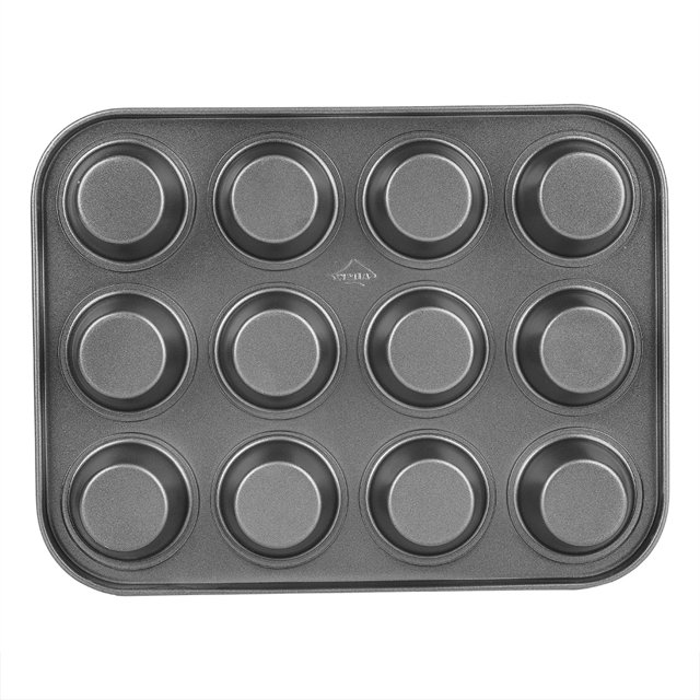 Muffin Pan, Professional 12 Cup Cupcake Baking Pan, Non-Stick For Home Restaurant