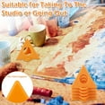 thumbnail image 4 of PEACNNG 50Pcs Pyramid Painting Stands Plastic Mini Cone Paint Stands Reusable Painting Triangle Stands Set High Strength Canvas Support Stands for Canvas Cabinet Doors Furniture, 4 of 8
