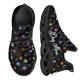 thumbnail image 1 of Zapatillas de deporte de malla con estampado de huellas de perro para mujer, transpirables, suaves, planas, con cordones, informales, con plataforma, 1 of 6