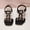 Black, variant on Eltusu Women Heeled Sandals, Casual Ankle Strap Open Toe High Heels Dress Sandals Shoes Black Size 7.5