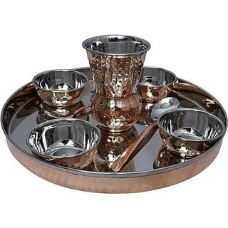 Copper top dinner plates