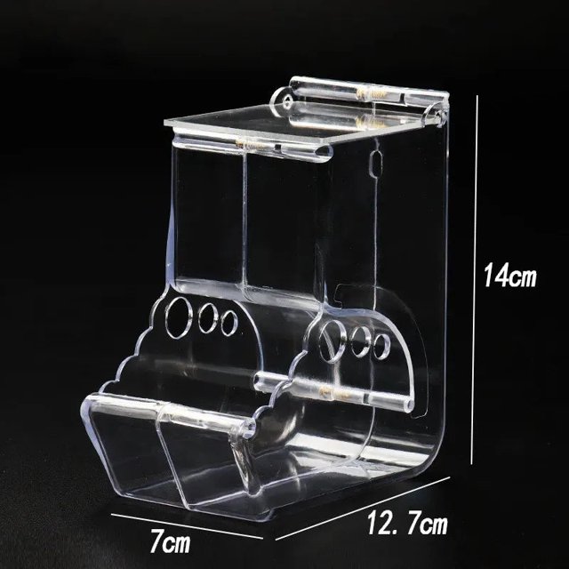 Clear Automatic Hamster Feeder For Hamster Guinea Pigs Rabbit Food Dispenser Plastic Pet Food Bowl Container Hamster Accessories ShopWise Round