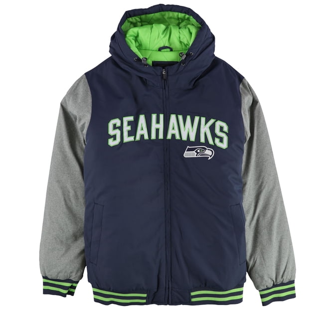 NFL Mens Seahawks Layered Varsity Jacket, sse, L