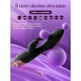 thumbnail image 4 of G Spot Rabbit Vibrator Sex Toy for Clitoris G-spot Stimulation Waterproof Dildo Vibrators with 9 Powerful Vibrations Dual Motor Adults Sex Toys for Women Couple Pleasure Sex toys Men & Women,Black, 4 of 6