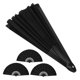 thumbnail image 5 of OHOIOLLA 4Ud Ventiladores Plegables Negros Estilo Chino Para Eventos Y Regalos, 5 of 8