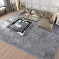 thumbnail image 3 of Soft Modern Indoor Large Shaggy Rug for Livingroom Bedroom Dorm Kids Room Home Decorative, Non-Slip Plush Fluffy Furry Fur Area Rugs Comfy Nursery Accent Floor Carpet 8x10 Feet, Grey, 3 of 6