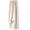 thumbnail image 2 of Abomasnow Women's Cotton Linen Pants Casual Straight Wide Leg Palazzo Pants Lightweight High Waist Loose Fit Pants Trousers with Pockets, 2 of 8