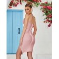 thumbnail image 3 of Women's Strap Bandage Dress Strap Mini Bodycon Wedding Guest Dresses Cocktail Club Party Formal Gowns, 3 of 8
