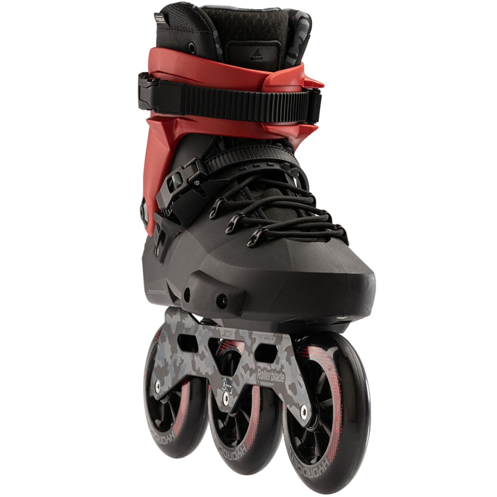 ROLLERBLADE Adult Unisex Twister 110 Inline Skates, Color: Black/Red, Size: 8/8.5