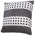 thumbnail image 5 of Laddha Home Designs Handwoven Dotted Cotton Throw Pillow Cover - 20" - Gray and White, 5 of 8