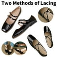thumbnail image 3 of CHICVOMEY Double Buckle Mary Jane Flats for Women Square Toe Comfort Vintage Ballet Flats with Memory Foam Insole Casual Dress Ballet Flats, 3 of 6