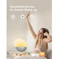 thumbnail image 3 of Wake up Light Sunrise Alarm Clock with Sound Machine for Kids, Heavy Sleepers, Adults, APP Control Smart Clock Radio Bluetooth Speaker, 15 White Noise Sound, 3 of 7
