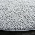 thumbnail image 3 of SAFAVIEH August Lennox Solid Shag Area Rug, Light Grey, 6'7" x 6'7" Round, 3 of 8