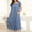 Blue, variant on MSJUHEG Womens Pajama Sets Pajamas For Women Women Summer Home Lace Ice Silk Short Sleeve Loose Plus Oversize Nightgown Dress Nightgowns For Women Black One Size