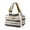 Grey, variant on Canvas Handbag Striped Casual Shoulder Hobo Purse Large Capacity Travel Tote Bag for Women Shopping Work