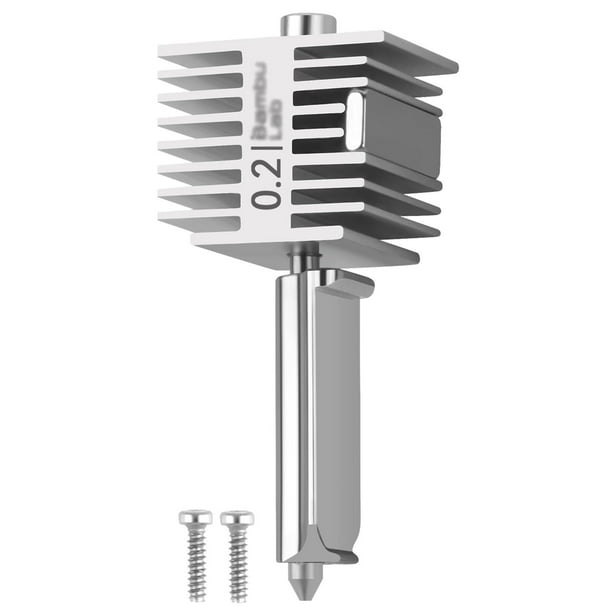 Boquilla Hotend Upgrade de acero inoxidable de 0,2 mm para BambuLab A1