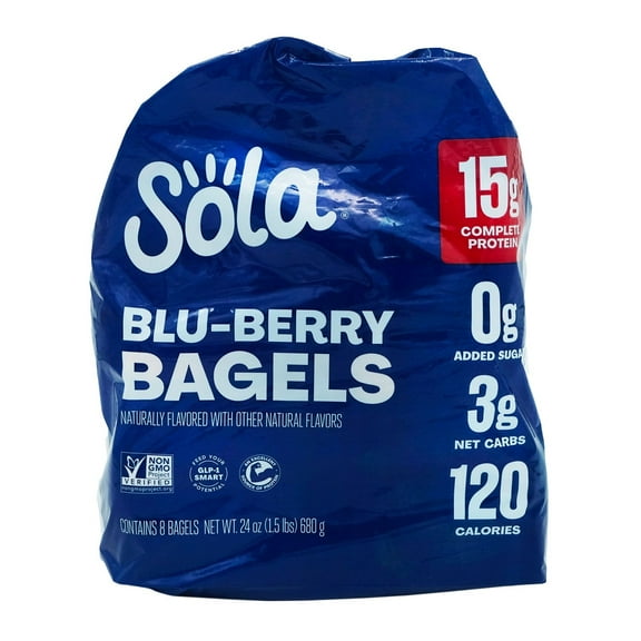 Sola Blu-Berry Bagels, 8 Count (24 Ounce)