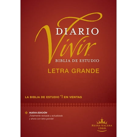 Biblia de Estudio del Diario Vivir Rvr60, Letra Grande (Letra Roja, Tapa Dura) (Hardcover)