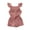 pink, variant on Toddler Baby Girl Clothes Fly Ruffle Sleeve RomperCotton Solid Color Jumpsuit One-Pieces Summer Casual Overalls Outfit