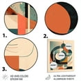 thumbnail image 3 of Designart "Elegance in Green Peach III" Minimalism Metal Wall Art, 3 of 5
