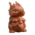 thumbnail image 2 of Estatua miniatura de dragón chino para té, estatua de Pixiu, cerámica finamente elaborada. Estilo A, 2 of 9